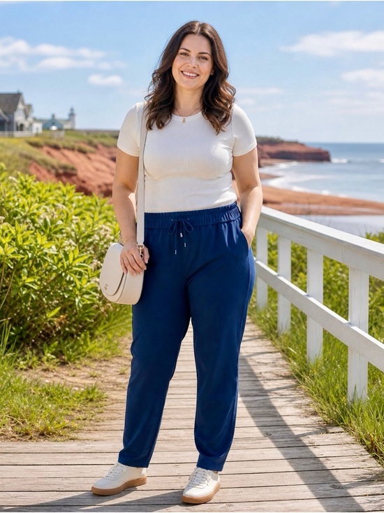 lululemon athletica Pants - lululemon athletica Women's Navy Straight-Leg Drawstring Pants